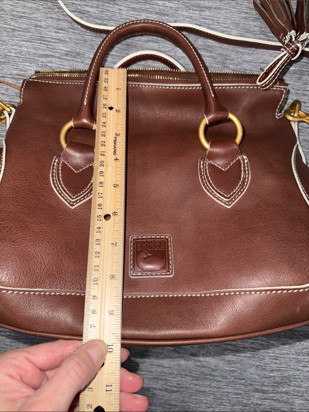 Dooney & Bourke NWT Chestnut Florentine Edge - Picture 10 of 14